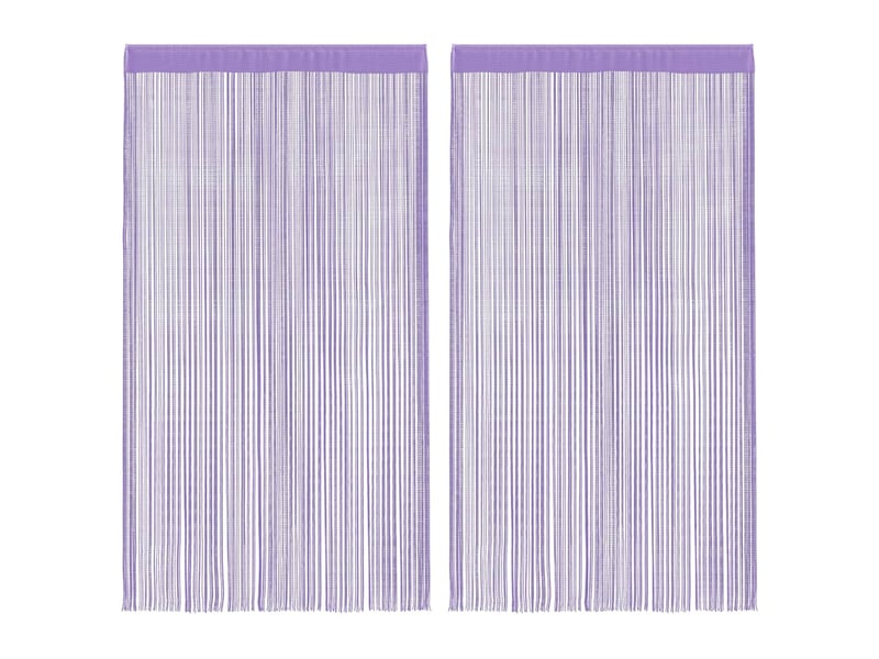  Lot de 2 rideaux en fils, rideau de porte 140 x 250 cm violet cf43853  - Conforama A