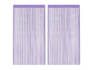 Lot de 2 rideaux en fils, rideau de porte 140 x 250 cm violet cf43853