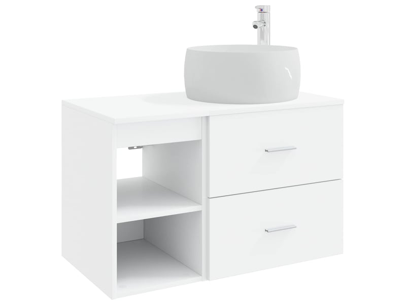 Ensemble de mobilier de salle de bain 2 pcs blanc shl8443 - Conforama A