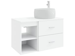 Ensemble de mobilier de salle de bain 2 pcs blanc shl8443