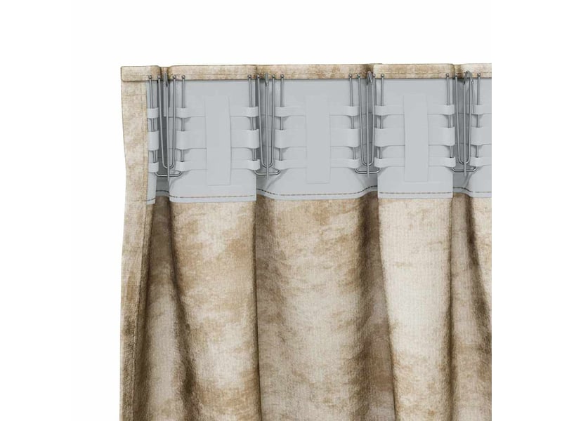  Lot de 2 rideaux en velours, rideaux de fenêtre crème 260 x 140 cm velours cf44194  - Conforama E