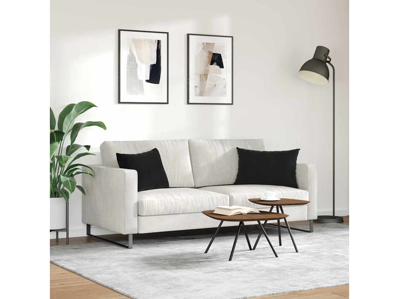  Lot de 2 coussins de canapé, coussins décoratifs noir 60 x 40 cm cf59139  - Conforama D
