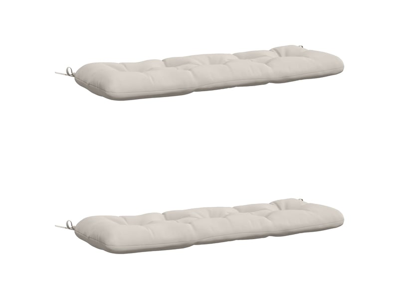 Lot de 2 coussins de banc, coussins d'assise vianen 100 % polyester blanc cf57633 - Conforama A