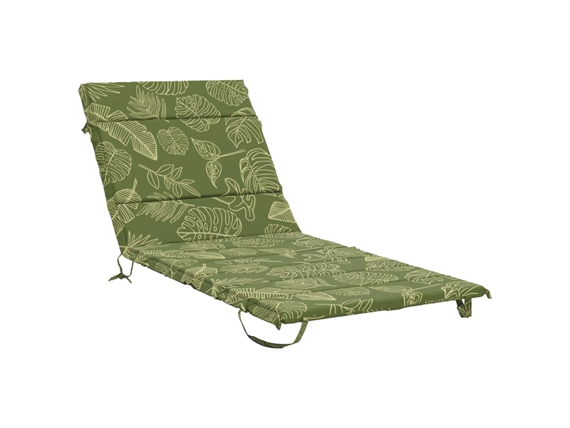 Coussin de transat, coussin pour bain de soleil gemert 100 % polyester modèle feuille cf56161 - Conforama A