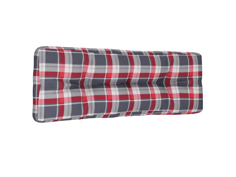  Coussin de palette, coussin de chaise, coussin de canapé motif à carreaux rouge 120x40x12 cm tissu cf55373  - Conforama D