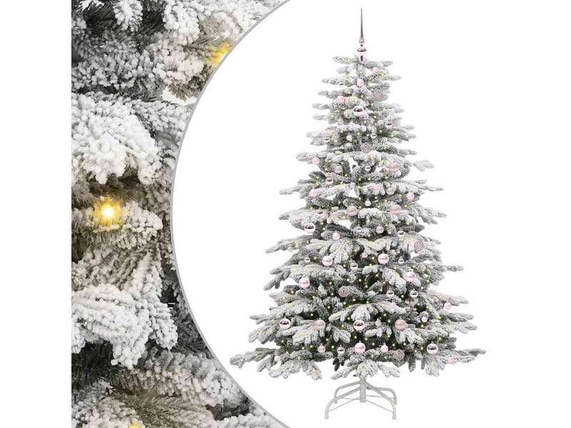 Sapin de noël, arbre de noël artificiel à branches articulées blanc 210 cm shl1435 - Conforama A