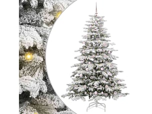 Sapin de noël, arbre de noël artificiel à branches articulées blanc 210 cm shl1435