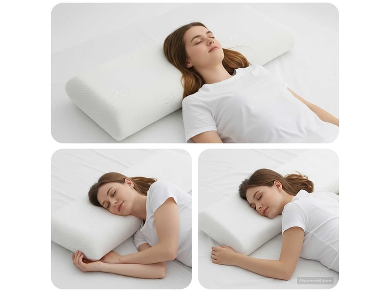  Oreiller, coussin de sommeil 135 x 36 x 13 cm moyen blanc cf55914  - Conforama B