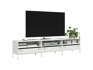 Meuble tv coloris blanc 202 cm <strong></strong>  <strong></strong>