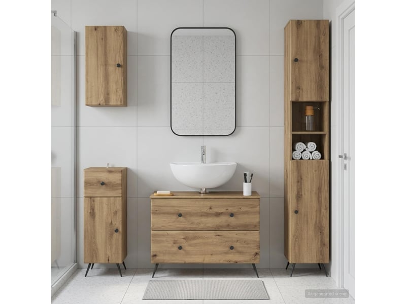  Ensemble de 4 pièces d'armoires de salle de bain breda cf63253  - Conforama B