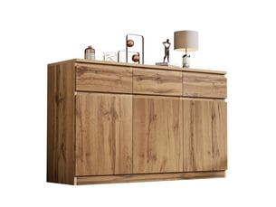 Buffet 2 porte(s) 4 tiroir(s) ROLIPO - 135 cm coloris marron