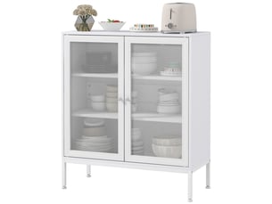Buffet 2 porte(s)   <strong>PANGIVO</strong> <strong></strong> - 80 cm coloris blanc 