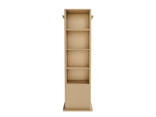 Armoire à bijoux pivotante 360° avec miroir, rangement 4-en-1, effet chêne
