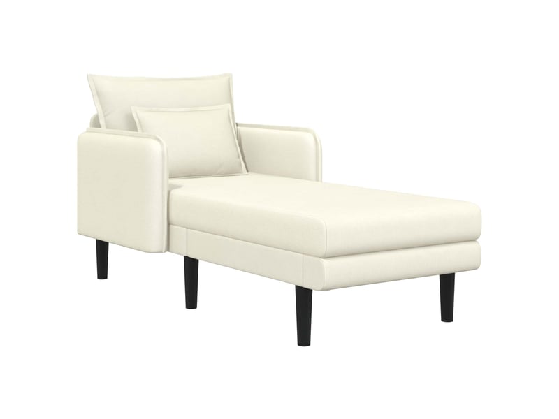  Vidaxl grande méridienne crème tissu en velours côtelé  - Conforama A