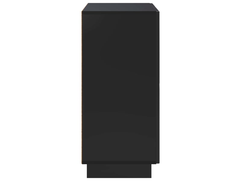 Buffet salon, buffet de rangement noir 67x34,5x75 cm bois d'ingénierie - Conforama E
