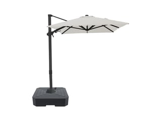 Axi nyra parasol déporté rectangulaire avec pied de parasol, 200 x 300 cm, anthracitebeige | pour le jardin terrasse avec armature thermolaquée | housse de protection inclus