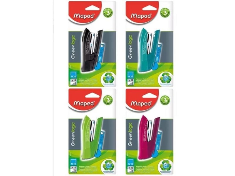  Agrafeuse de poche 15 feuilles capacités 43 mm couleurs assorties  - Conforama A