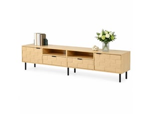 Meuble tv coloris naturel 200 cm <strong>MIVRAY </strong>  <strong></strong>