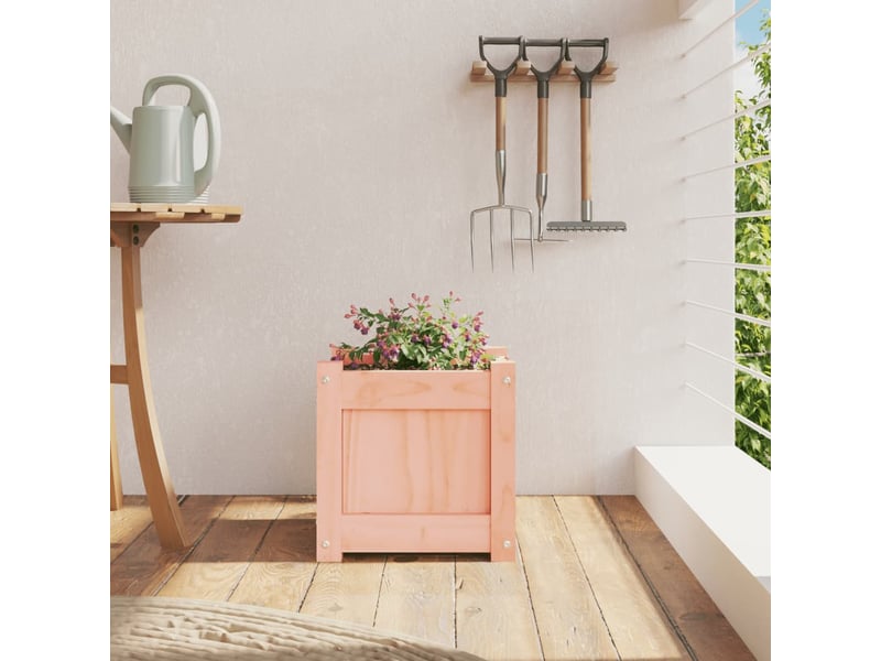  Jardinière - bac à fleurs 31x31x31 cm bois massif de douglas  - Conforama C