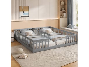 Sommier en Kit 2x90x200 cm FLORAGRACE épaisseur 40 cm vendu sans sommier ni matelas
