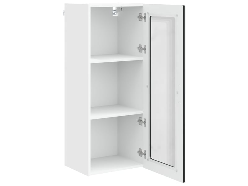  Meuble mural de cuisine, cabinet en verre mural noir 40x31x100cm shl1696  - Conforama E