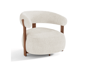 Fauteuil fixe PREMIUM INTERIORS APF26VTTCR Velours beige vendu A l'unité