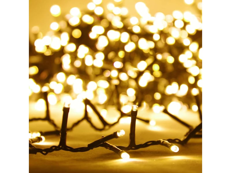  Guirlande à led, éclairage de noël compacte avec 2000 led blanc chaud 45 m pvc cf62273  - Conforama D