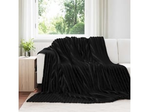 Plaid canapé noir 270x240 cm 1.83 kg polaire