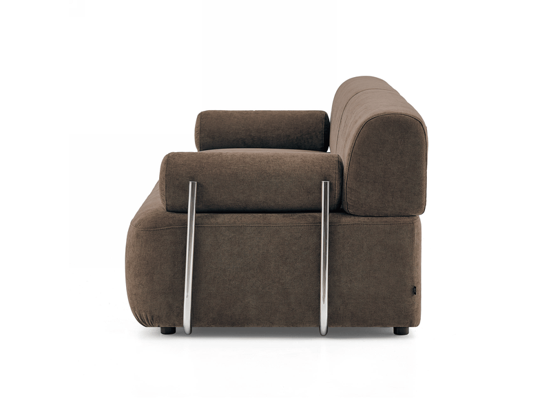  Canapé 3 places en tissu tramé toucher doux taupe volta 1VOL3PTTTP - Conforama C