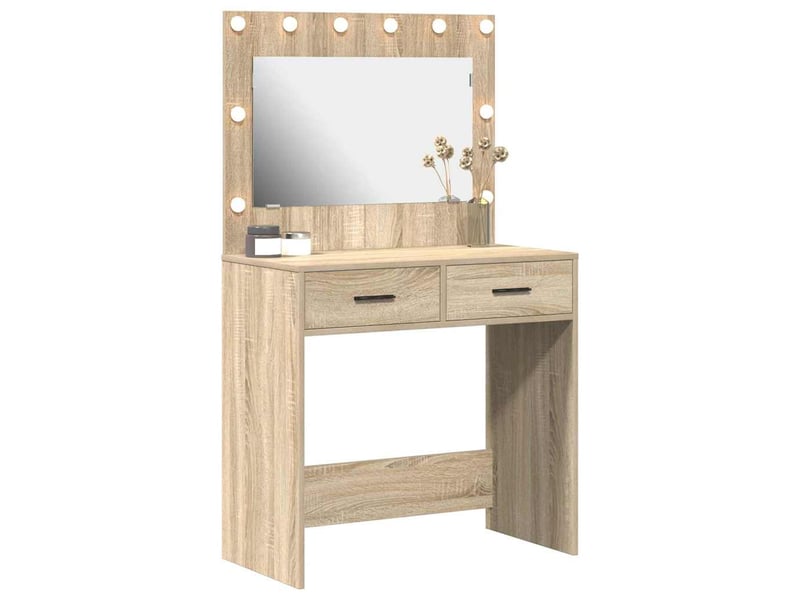 Coiffeuse, table de toilette chêne sonoma 78,5x41x135 cm  - Conforama C