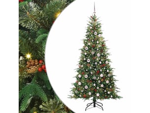 Sapin de noël artificiel, arbre de noël à branches articulées vert 210 cm shl4802