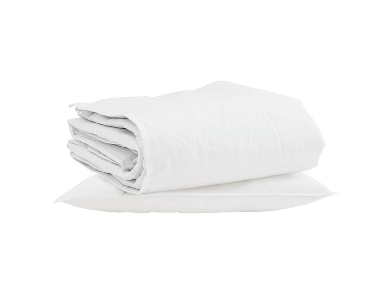  Duvet d'hiver avec oreiller 2 pcs - couette blanc plume de canard  - Conforama A