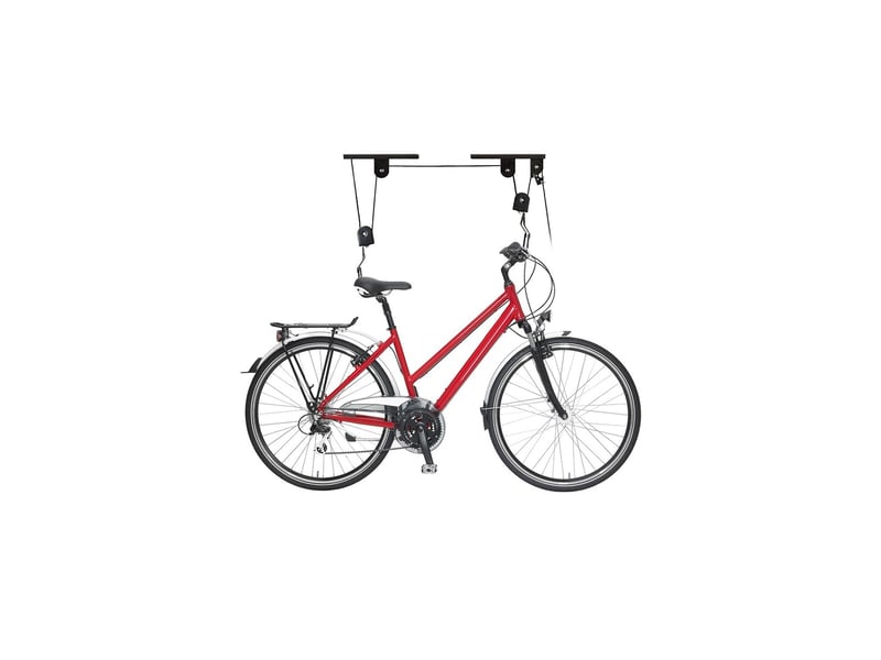 Support vélo plafond en métal avec corde 70 x 7 x 30 cm - Conforama A