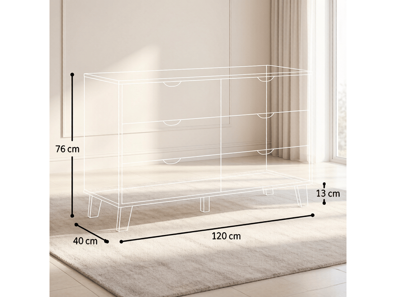  Commode de rangement modèle storage, meuble polyvalent, buffet pratique 1 pièce  - Conforama C