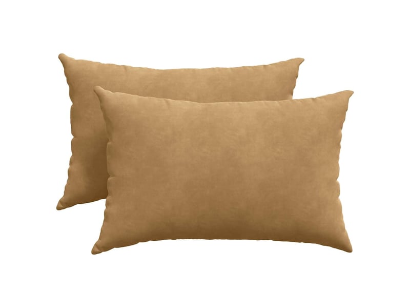 Lot de 2 coussins de canapé, coussins décoratifs marron 60 x 40 cm cf59128 - Conforama A
