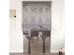 Rideau en macramé, rideau de porte anthracite 140x240 cm coton cf43861