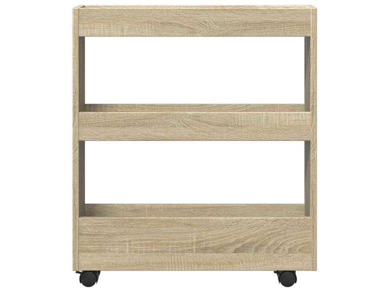 Chariot de rangement étroit pour bureau 3 niveaux chêne sonoma shl60887  - Conforama D