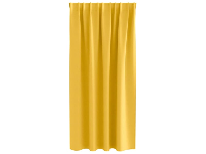 Lot de 2 rideaux occultants, rideaux black-out avec anneaux jaune moutarde polyester cf44678 - Conforama D