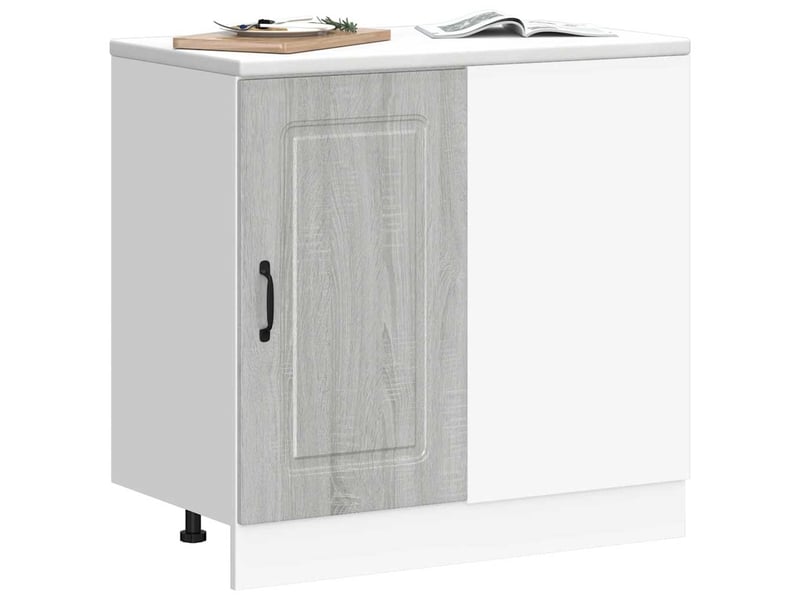  Meuble de rangement, armoire de cuisine kalmar sonoma gris bois d'ingénierie shl7580  - Conforama C