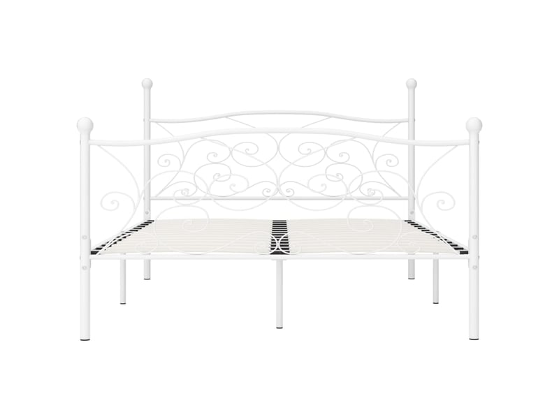 Lit 2 personnes avec sommier à lattes pour adulte ; cadre de lit métal 120x200cm  - Conforama D