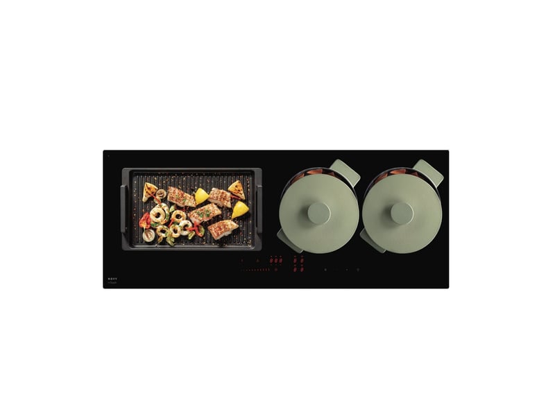 Novy - table de cuisson induction 100cm 4 feux 7400w noir 1767 - power 1767 - Conforama C
