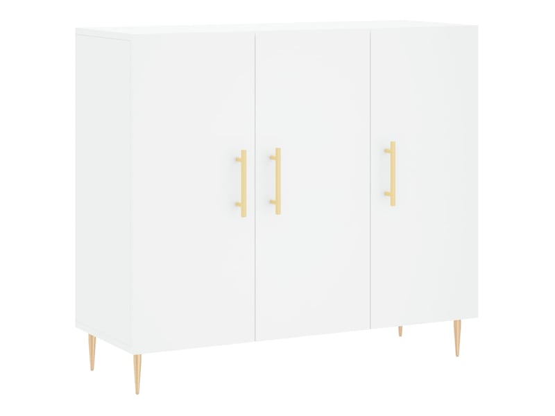  Buffet - bahut - meuble de rangement blanc 90x34x80 cm bois d'ingénierie  - Conforama A