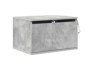 Table de chevet - cabinet de chevet - table de nuit murale avec lumières led gris béton