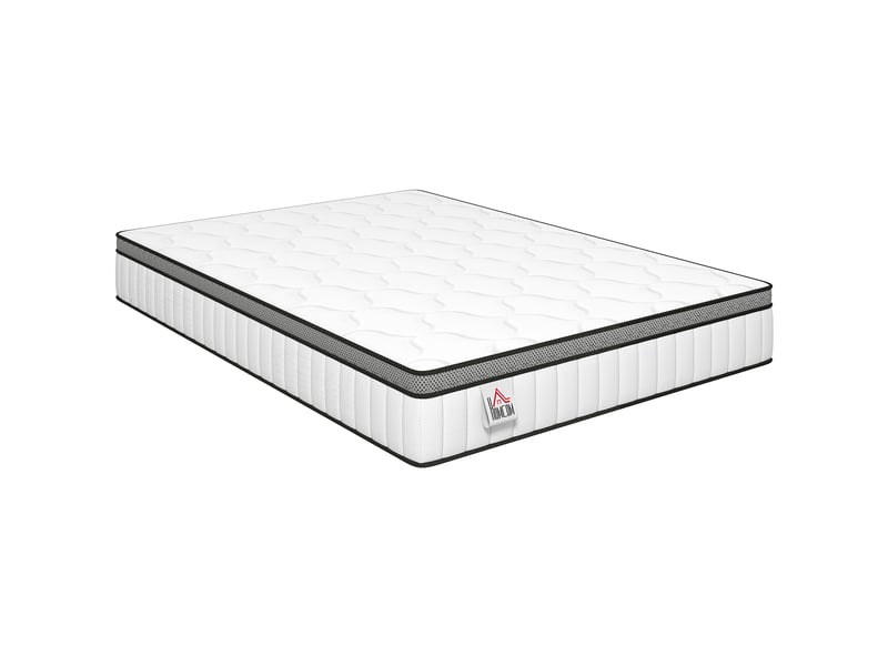  Matelas 140 x 190 cm, matelas à ressorts ensachés 7 zones mousse à mémoire forme au gel rafraîchissant, 20cm d'épaisseur  - Conforama B