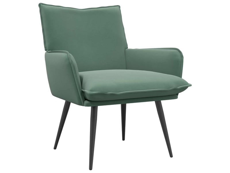  Vidaxl fauteuil vert mer velours  - Conforama D