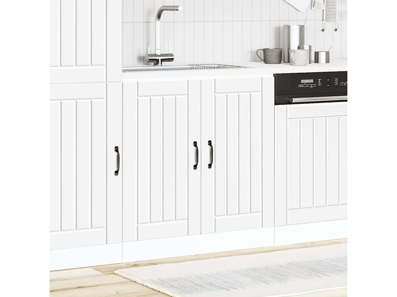 Meuble de cuisine, meuble de base de lavabo blanc bois d'ingénierie - Conforama B