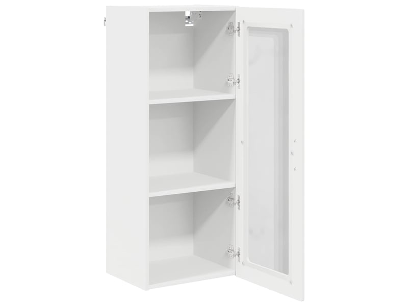Meuble mural de cuisine, cabinet en verre mural blanc 40x31x100cm shl581 - Conforama E