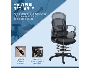Fauteuil de bureau <strong></strong> <strong></strong> avec assise réglable en hauteur