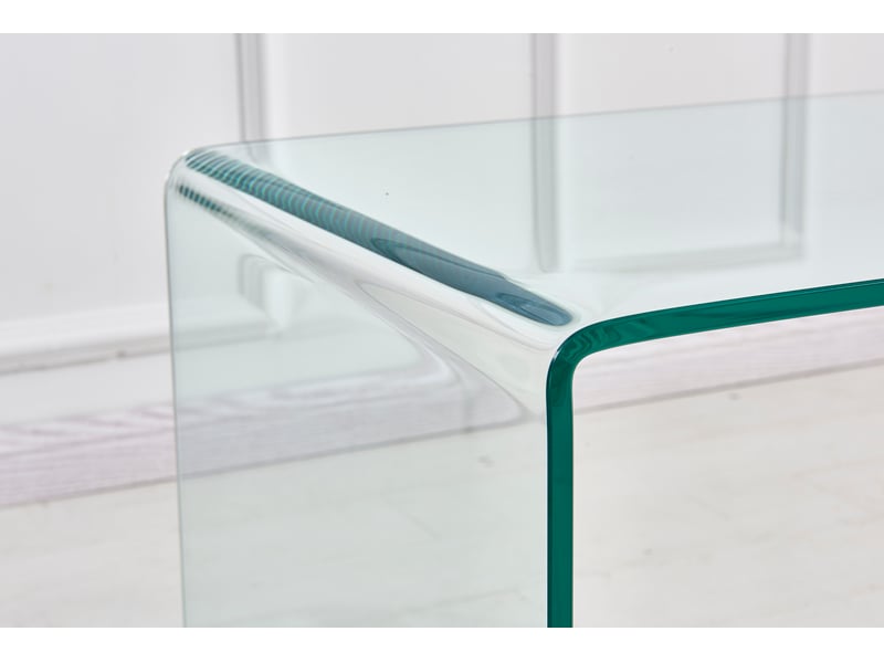  Table d'appoint 50x40x45 cm verre trempé transparent  - Conforama D