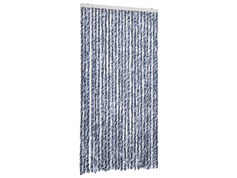 Rideau anti-mouches, moustiquaire bleu et blanc 100x200 cm chenille cf43513  - Conforama A